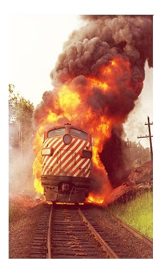 Photo:  Train fire